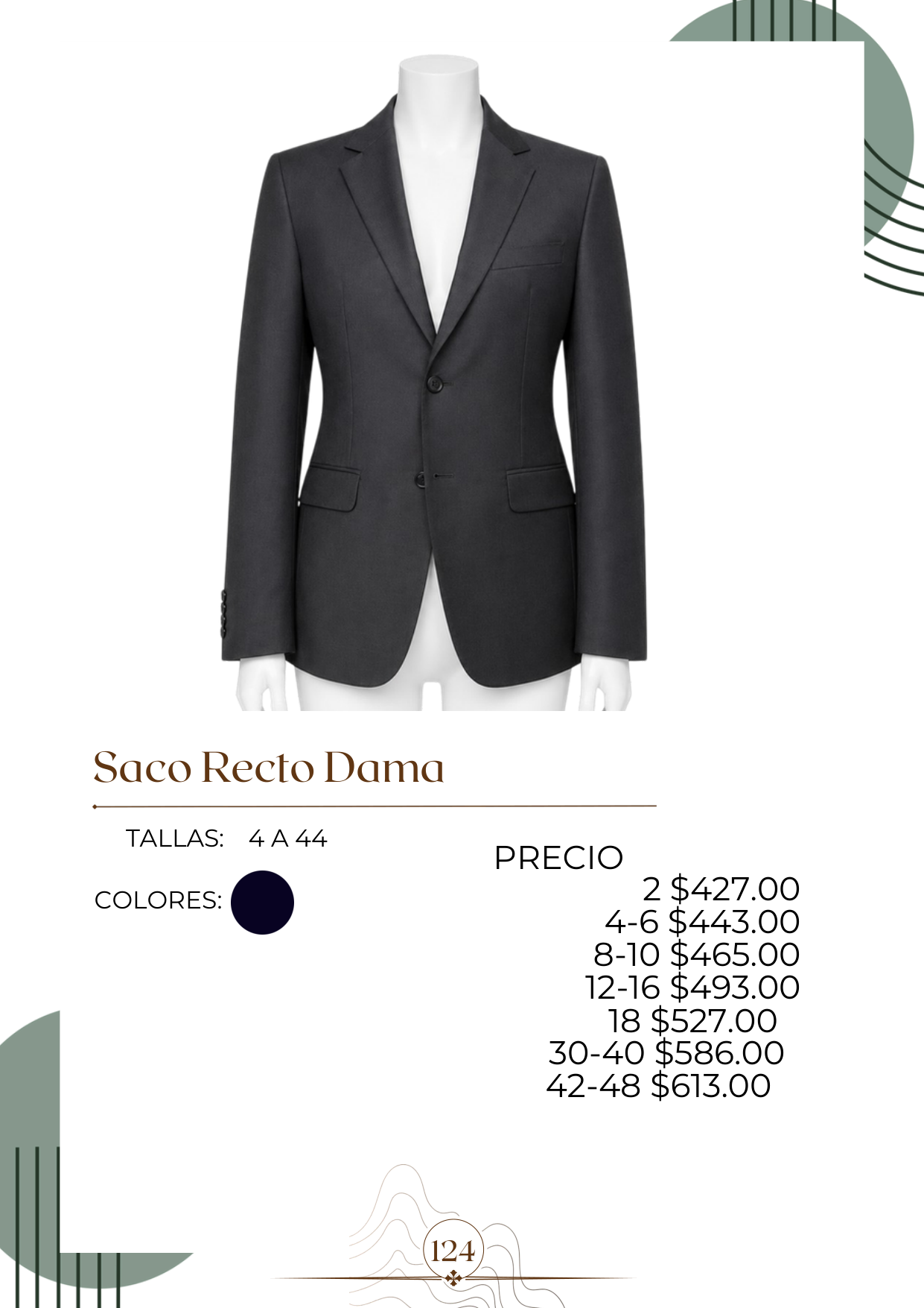 Saco Recto Dama Alt
