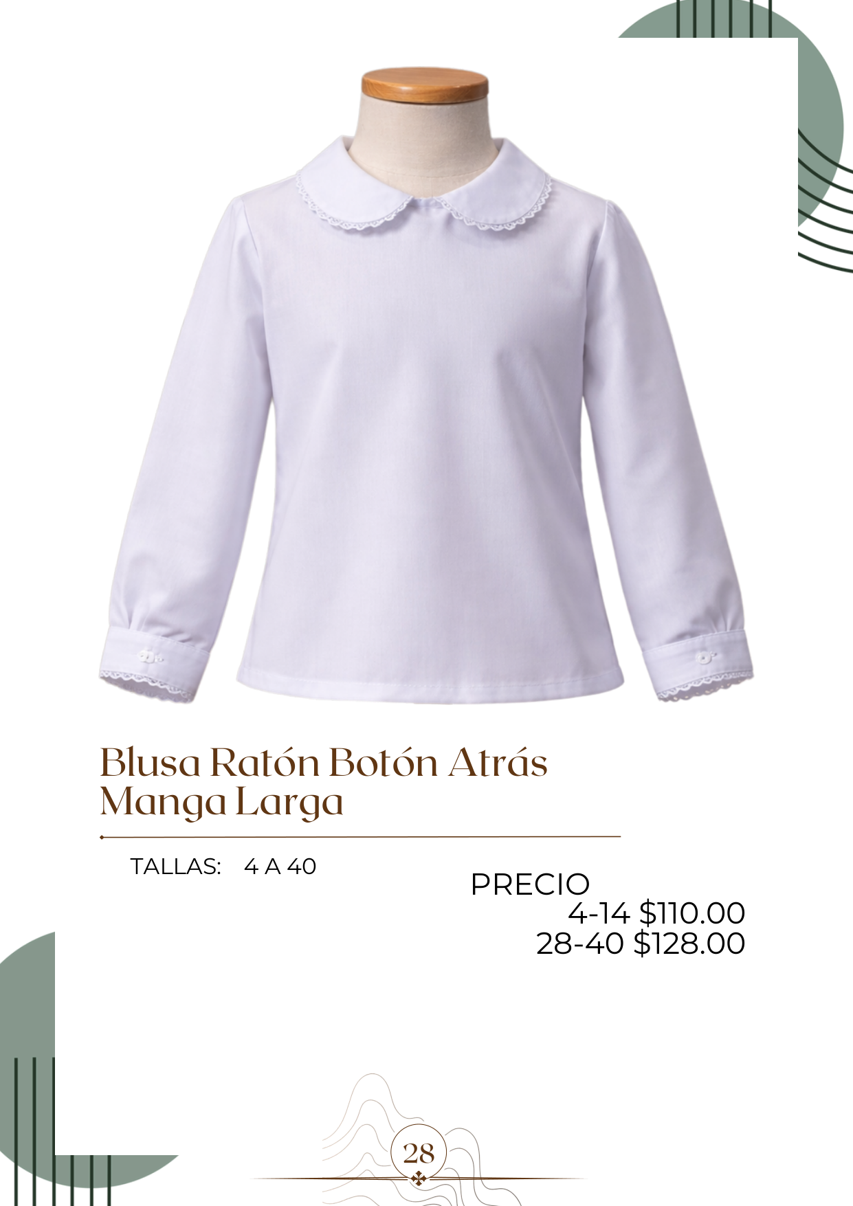 Blusa Ratón Botón Atrás Manga Larga Alt