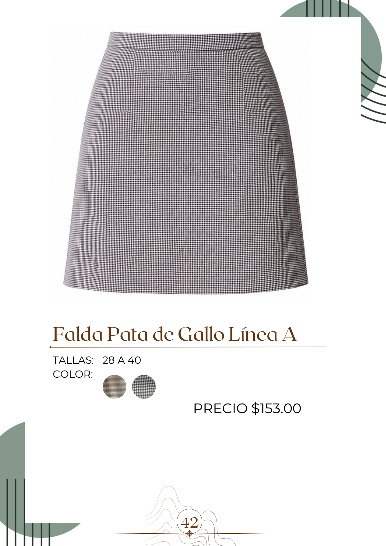 Falda Pata de Gallo Línea A Alt