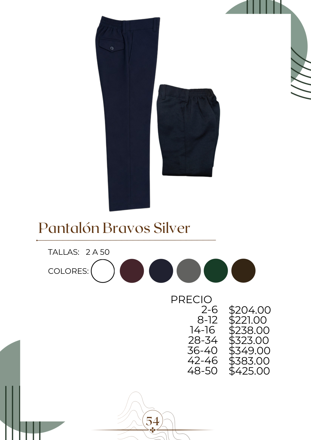 Pantalón Bravos Silver Alt