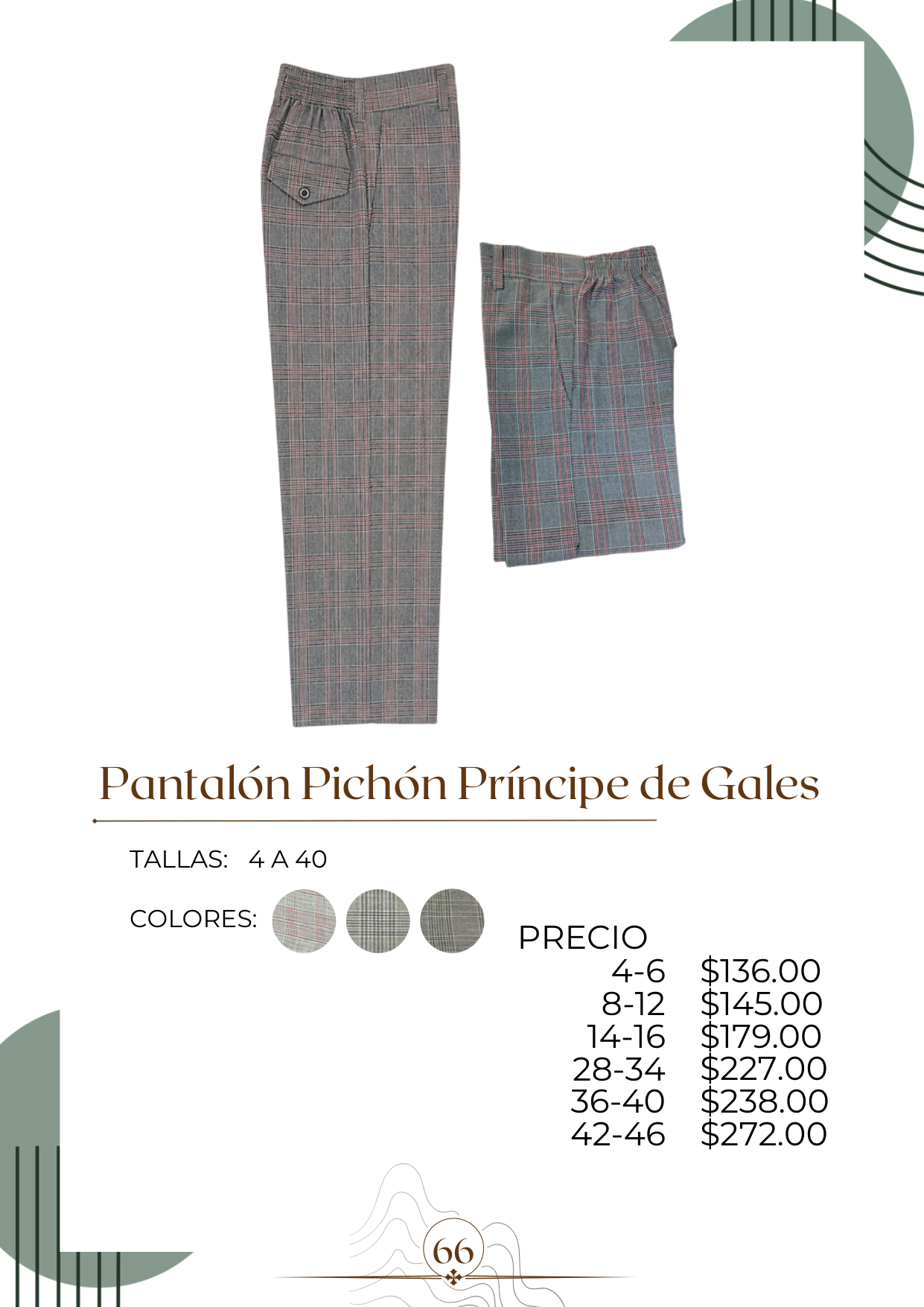 Pantalón Pichón Príncipe de Gales Alt