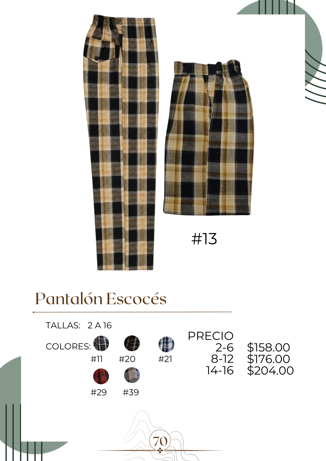 Pantalón Escocés (Variantes #11 al #39) Alt