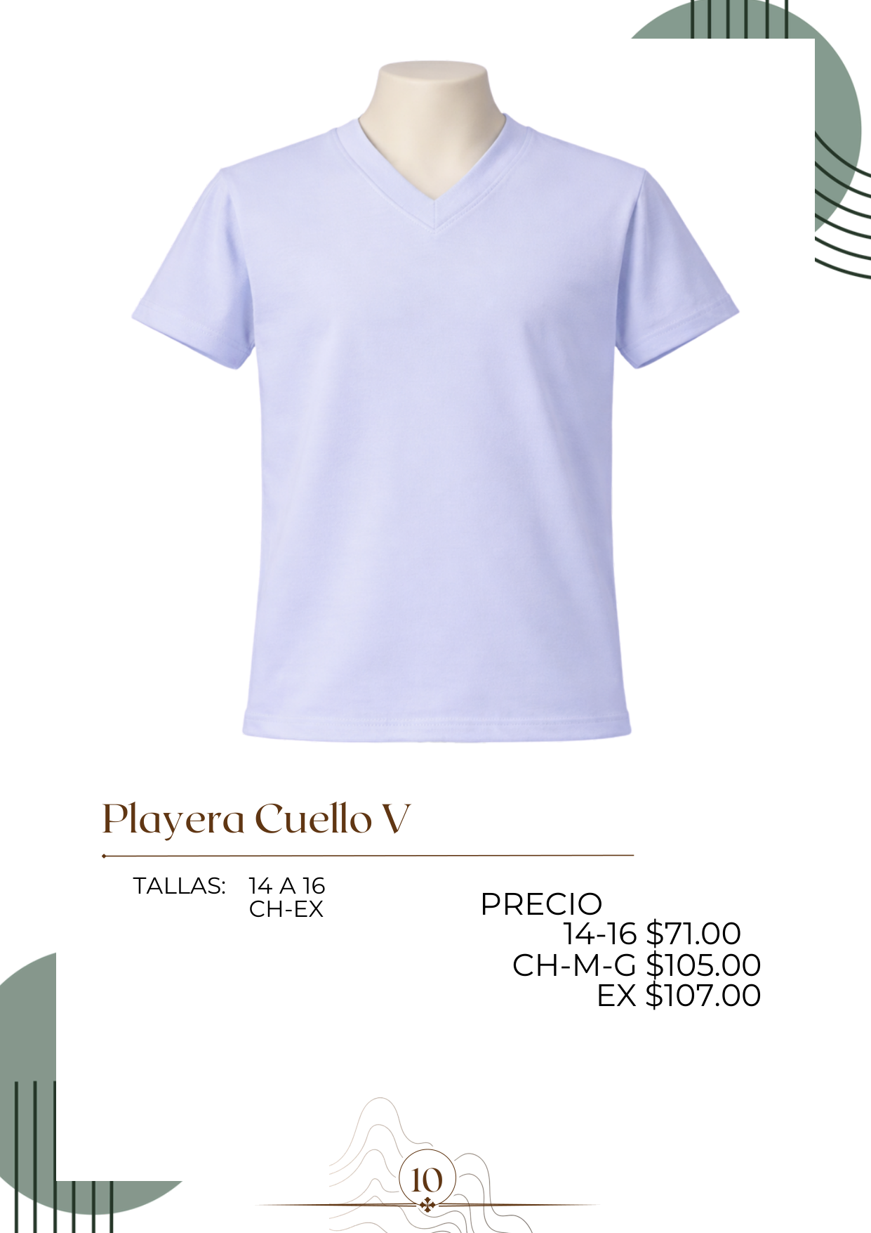 Playera Cuello V Alt