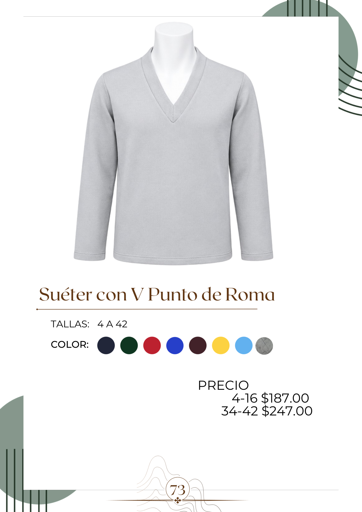 Suéter con V Punto de Roma Alt