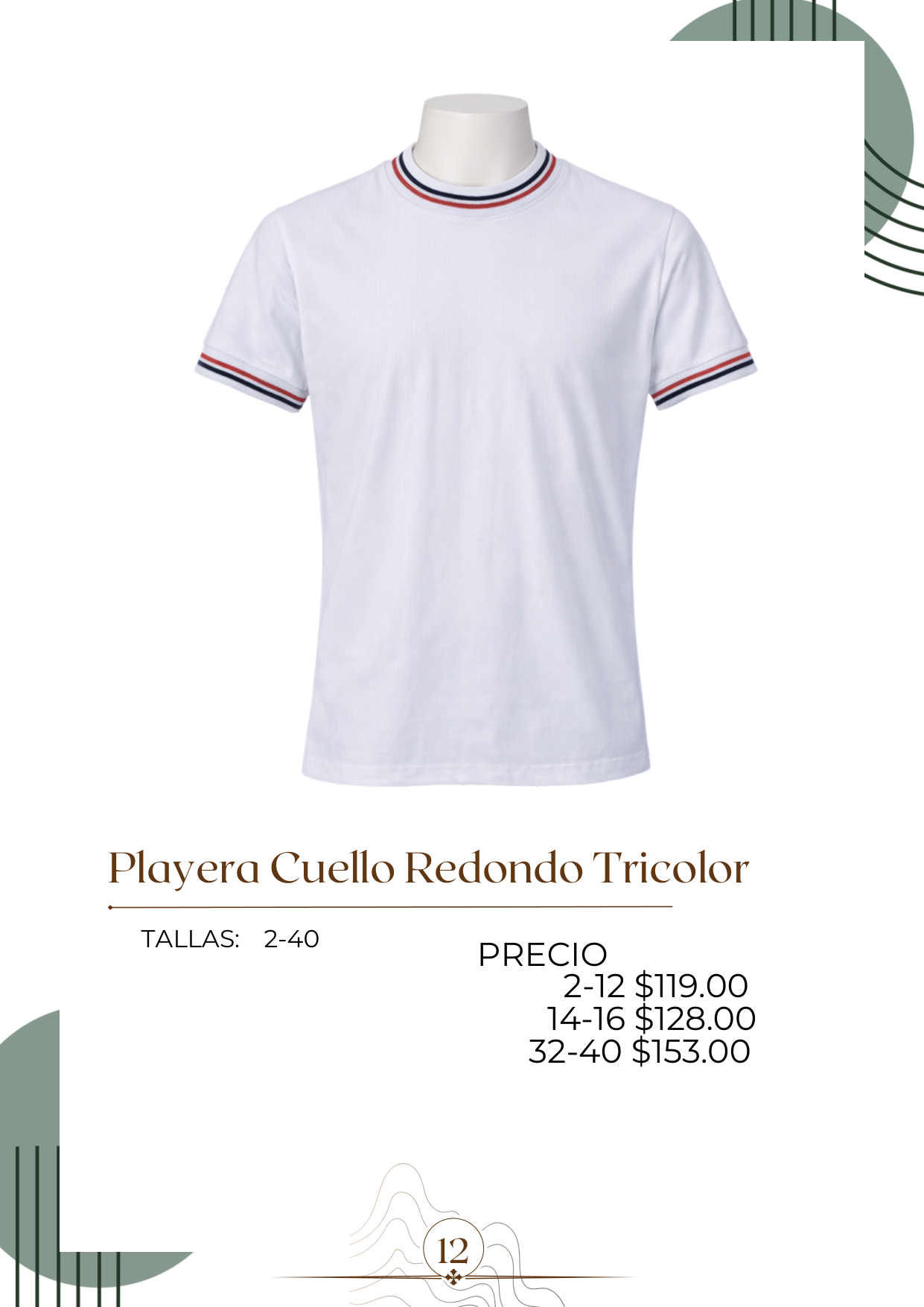 Playera Cuello Redondo Tricolor Alt